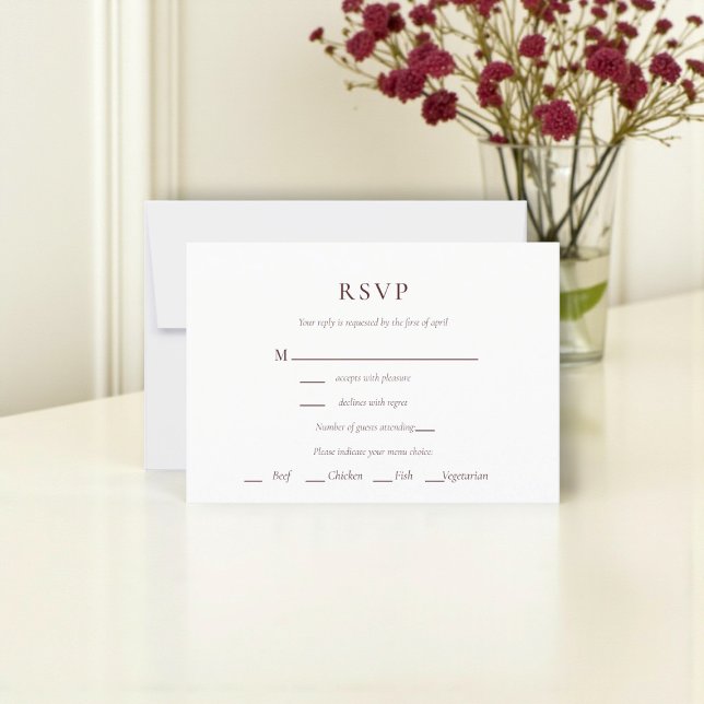 Tarjeta de RSVP de Ramo Floral Rústico (Subido por el creador)