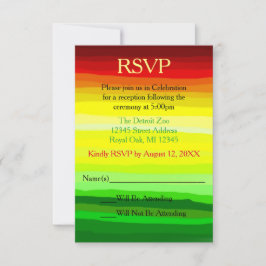 Tarjeta de RSVP de Recepción de Paisaje Abstracto 