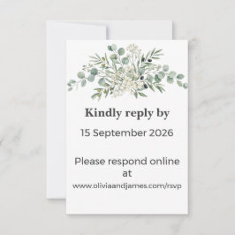 Tarjeta de RSVP de Romance de Jardín Botánico