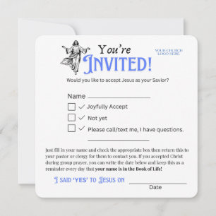 Tarjeta de RSVP de Salvación de la Iglesia – Perso