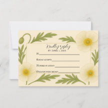 Tarjeta de RSVP de Susurros de Floración