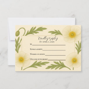 Tarjeta de RSVP de Susurros de Floración