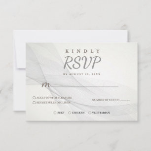 Tarjeta de RSVP de Textura de Línea Abstracta