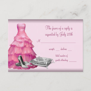 Tarjeta de RSVP de Zapatos de Tacón Alto de Vestid