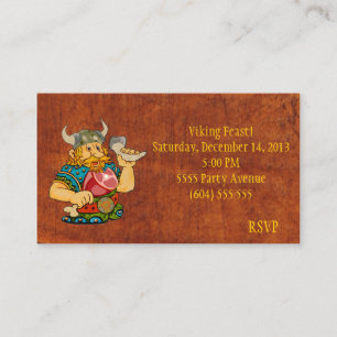 Tarjeta de RSVP del banquete de Viking