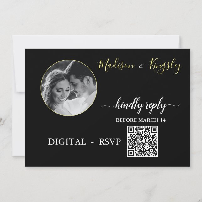 TARJETA DE RSVP DIGITAL Fab Monograma de fotografí (Anverso)