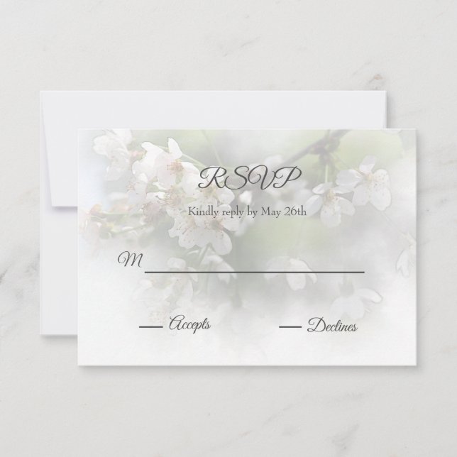 Tarjeta de RSVP Dreamy Blossoms 2 (Anverso)