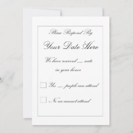 Tarjeta de RSVP elegante
