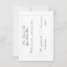 Tarjeta de RSVP elegante larga
