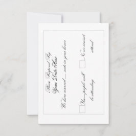 Tarjeta de RSVP elegante larga