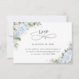 Tarjeta de RSVP en línea para boda floral de Horte