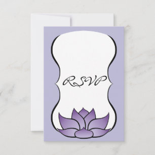 Tarjeta de RSVP Exquisite Lotus in Purple
