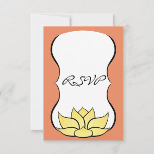 Tarjeta de RSVP Exquisite Lotus in Sun Kissed