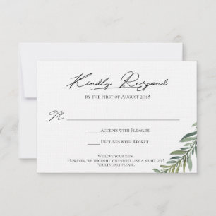 Tarjeta de RSVP final para Candice