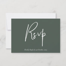 Tarjeta de RSVP floral minimalista