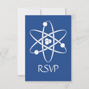 Tarjeta de RSVP Fuerzas Atractivas en Azul