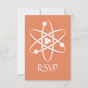 Tarjeta de RSVP Fuerzas Atractivas en Coral