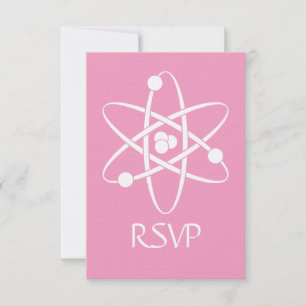 Tarjeta de RSVP Fuerzas Atractivas en Rosa Pétalo