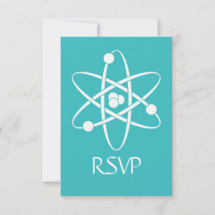 Tarjeta de RSVP Fuerzas Atractivas en Turquesa