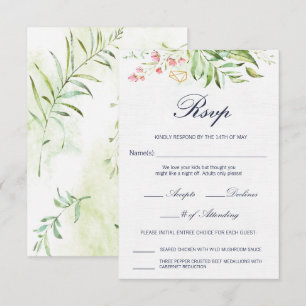 Tarjeta de RSVP Geo Envy