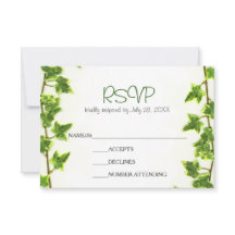 Tarjeta de RSVP - Hiedra Verde