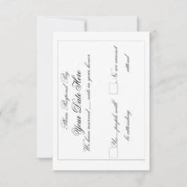 Tarjeta de RSVP Larga y Elegante