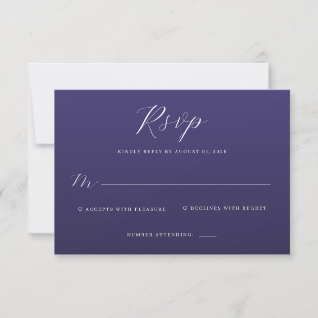 Tarjeta de RSVP Marina Elegante (Anverso)
