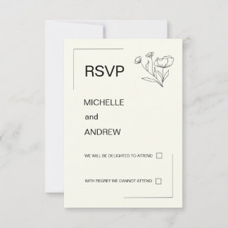 Tarjeta de RSVP Minimalista Elegante