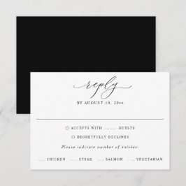 Tarjeta de RSVP moderna sofisticada para tu boda