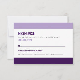 Tarjeta de RSVP Negrita y Colorida