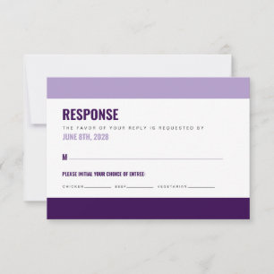 Tarjeta de RSVP Negrita y Colorida