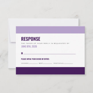 Tarjeta de RSVP Negrita y Colorida