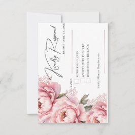 Tarjeta de RSVP No Me Hagas Sonrojar