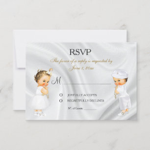 Tarjeta de RSVP para Bautizo Comunión