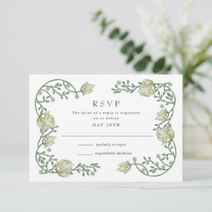 Tarjeta de RSVP para Boda de Cuento de Hadas en el