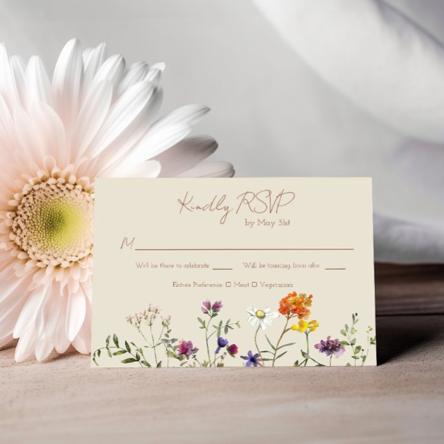 Tarjeta de RSVP para Boda de Jardín de Flores Silv (Subido por el creador)