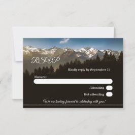 Tarjeta de RSVP para Boda de Montañas Pintadas
