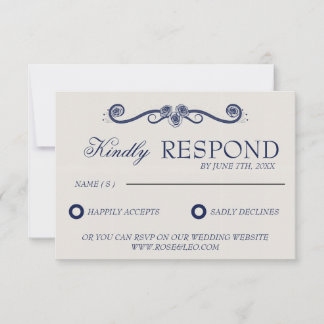 Tarjeta de RSVP para Boda Elegante | Boho Dinero A