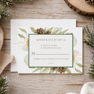 Tarjeta de RSVP para Boda en el Bosque Botánico de