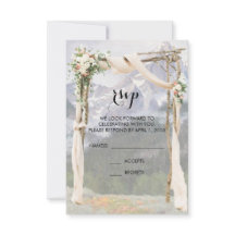 Tarjeta de RSVP para Boda en el Parque Mountain Ar