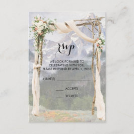 Tarjeta de RSVP para Boda en el Parque Mountain Ar