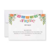 Tarjeta de RSVP para Boda Fiesta 
