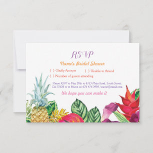 Tarjeta de RSVP para Despedida de Soltera con Tema
