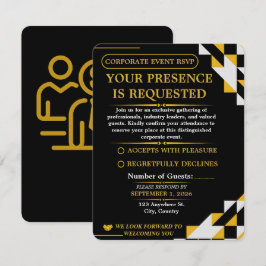 Tarjeta de RSVP para Evento Corporativo Moderno