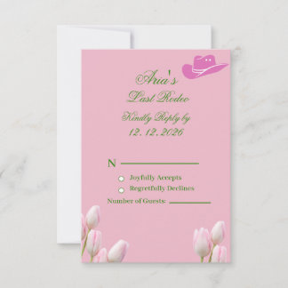 Tarjeta de RSVP para fiesta de despedida de solter