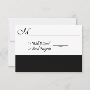 Tarjeta de RSVP para invitaciones de boda y gradua