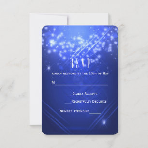 Tarjeta de RSVP para la Fiesta del Club de Glamour