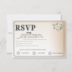 Tarjeta de RSVP personalizable   Seguimiento de as