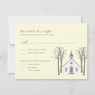 Tarjeta de RSVP / Respuesta de Boda de Capilla Cap