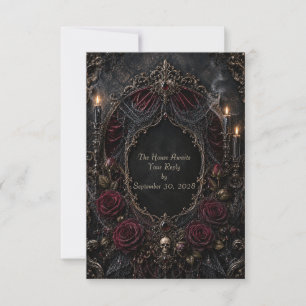 Tarjeta de RSVP Romántica Gótica